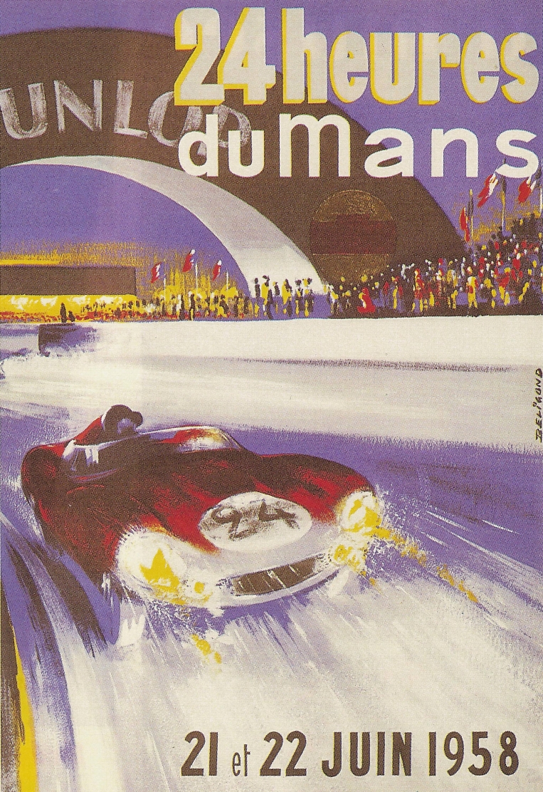 Le Mans 1958 race poster